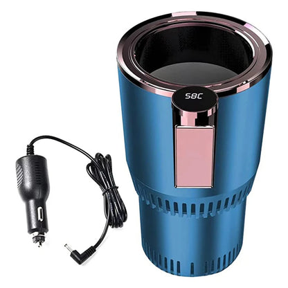 12V Warmer Cooler Smart Cooling & Heating Car Cup 2-In-1 Temperature Display Cup Holder for Water Coffee Beverage Car Accessory