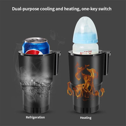 12V Warmer Cooler Smart Cooling & Heating Car Cup 2-In-1 Temperature Display Cup Holder for Water Coffee Beverage Car Accessory