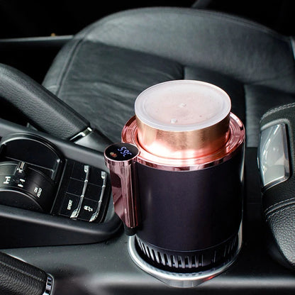 12V Warmer Cooler Smart Cooling & Heating Car Cup 2-In-1 Temperature Display Cup Holder for Water Coffee Beverage Car Accessory