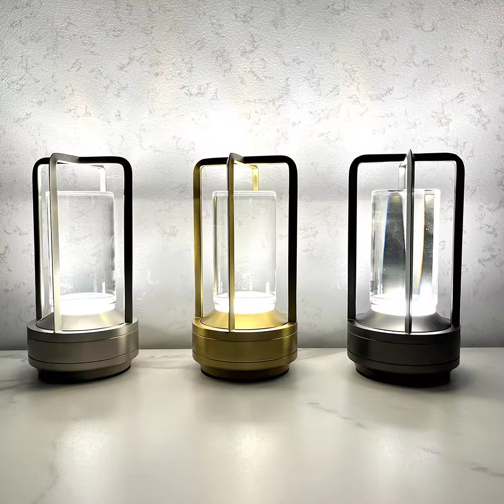 Rechargeable Crystal Lamp Bedside Table Bedroom Led Touch Table Lamp Restaurant Decoration Atmosphere Night Light